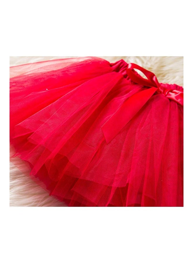 We Happy 1st Birthday Baby Girl Princess Party Costume Dress Red - Image 4