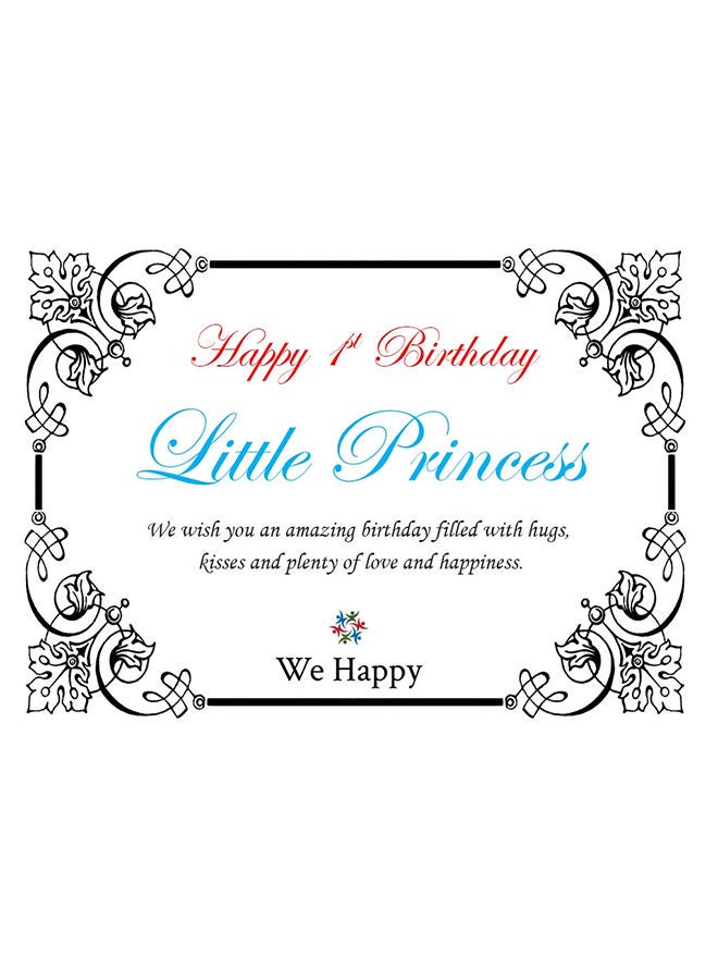 We Happy 1st Birthday Baby Girl Princess Party Costume Dress | Baby Pink - Image 5