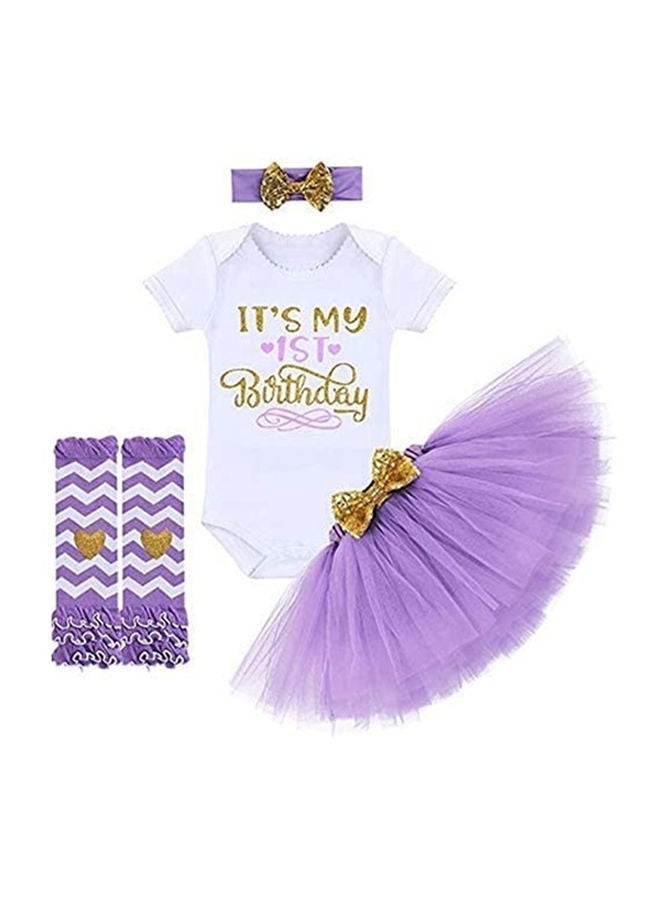 1st Birthday Baby Girl Princess Party Costume Dress Purple - v1623055482/N46873847A_1