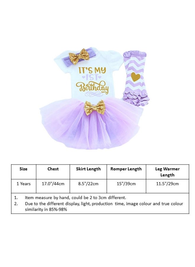 1st Birthday Baby Girl Princess Party Costume Dress Purple - v1623055482/N46873847A_5