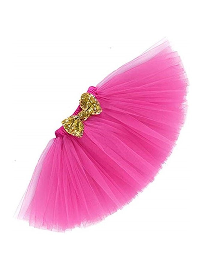 We Happy 1st Birthday Baby Girl Princess Party Costume Dress Hot Pink  - Image 2