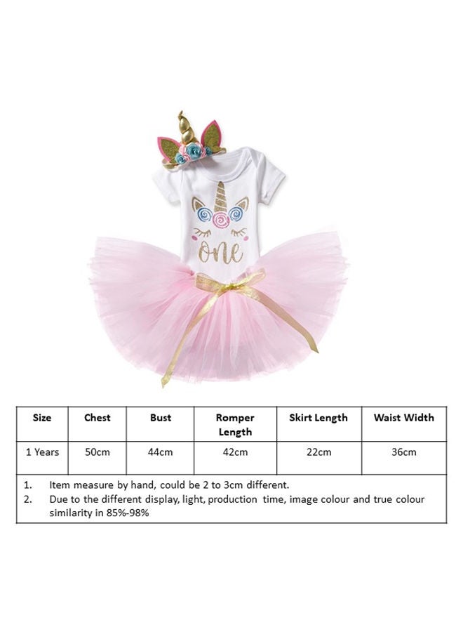We Happy 1st Birthday Baby Girl Princess Party Costume Tutu Dress Baby Pink  - Image 5