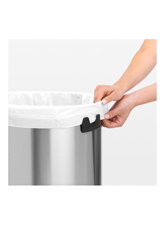 brabantia Push Bin With Swing Lid, 60L Matt Steel 81 x 40cm  - Image 3