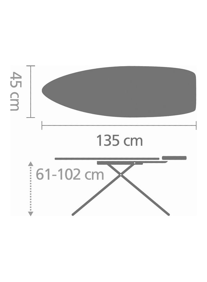 brabantia - Ironing Board Size D With Silicon Heat Pad Botanical 135 x 45cm - Image 1