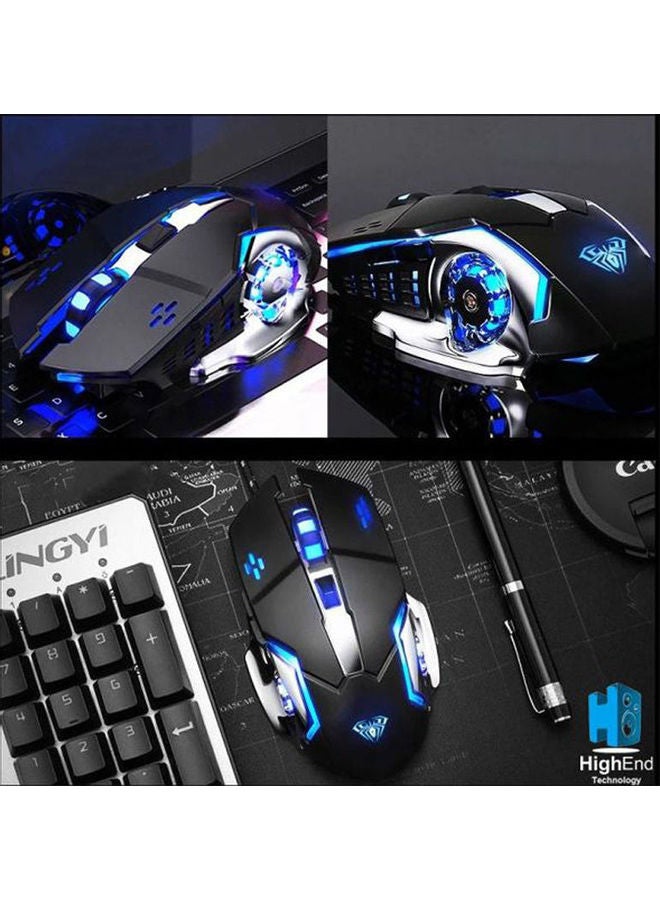 AULA - Mouse Metal Gaming USB - Image 1
