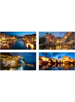 Sasb 4-Piece Wall Painting Multicolour 40 x 20cm  - Image 1