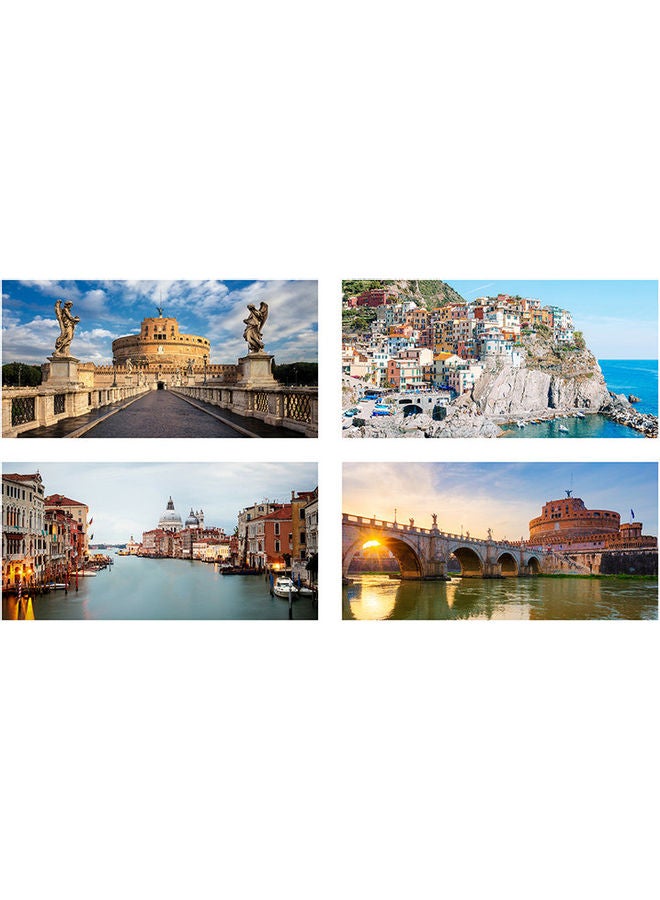 Sasb 4-Piece Wall Painting Multicolour 40 x 20cm - Image 1