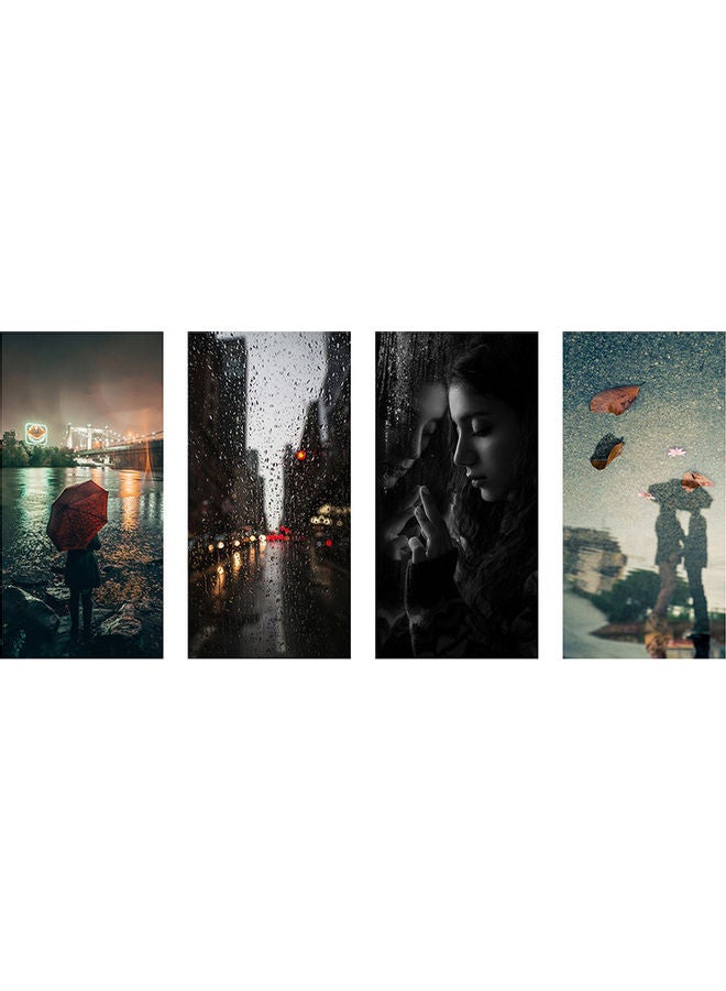 ساسب لوحة جدارية من 4 قطع متعدد الألوان 40 x 20سم - Image 2