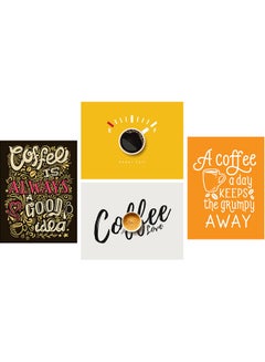 Sasb 4-Piece Wall Painting Multicolour 40 x 30cm  - Image 1