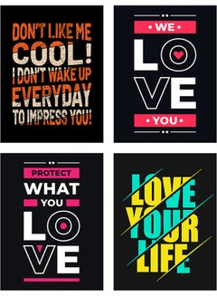 Sasb 4-Piece Wall Painting Multicolour 40 x 30cm  - Image 1