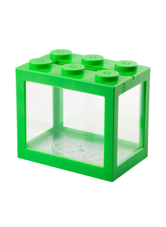 Mini Fish Tanks Row Aquarium Green 12.00x8.00x10.50cm - Image 1