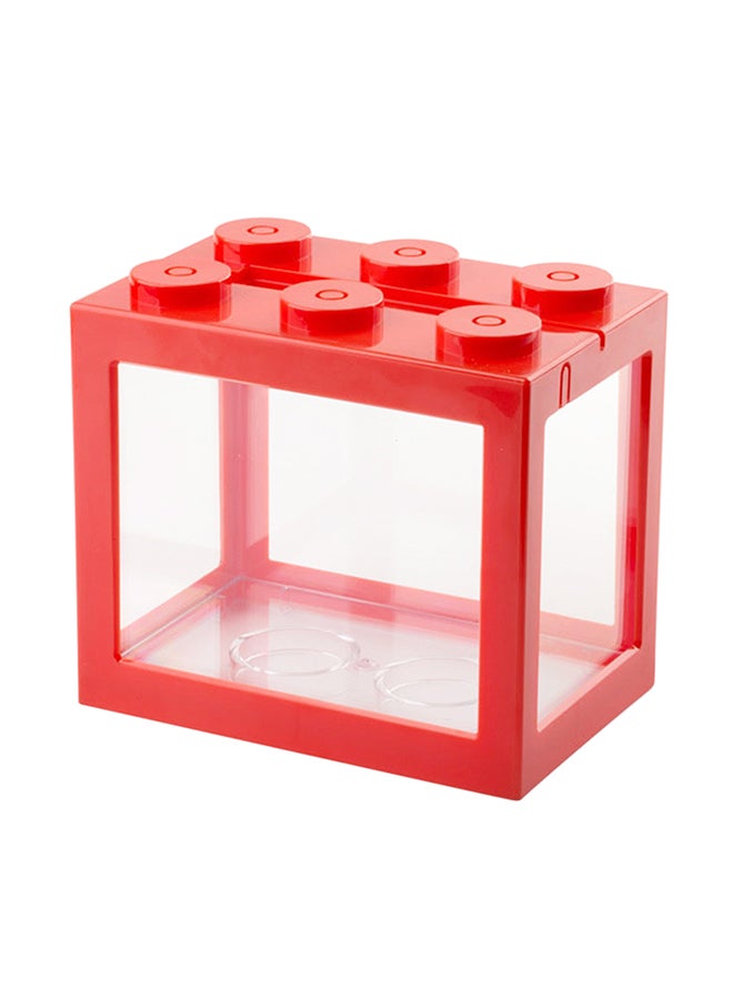 Mini Fish Tanks Row Aquarium Red 12.00x8.00x10.50cm - Image 1