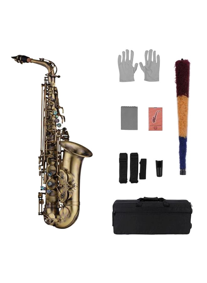 Muslady Antique Finish E-Flat Alto Saxophone With Padded Carry Case  - Image 1
