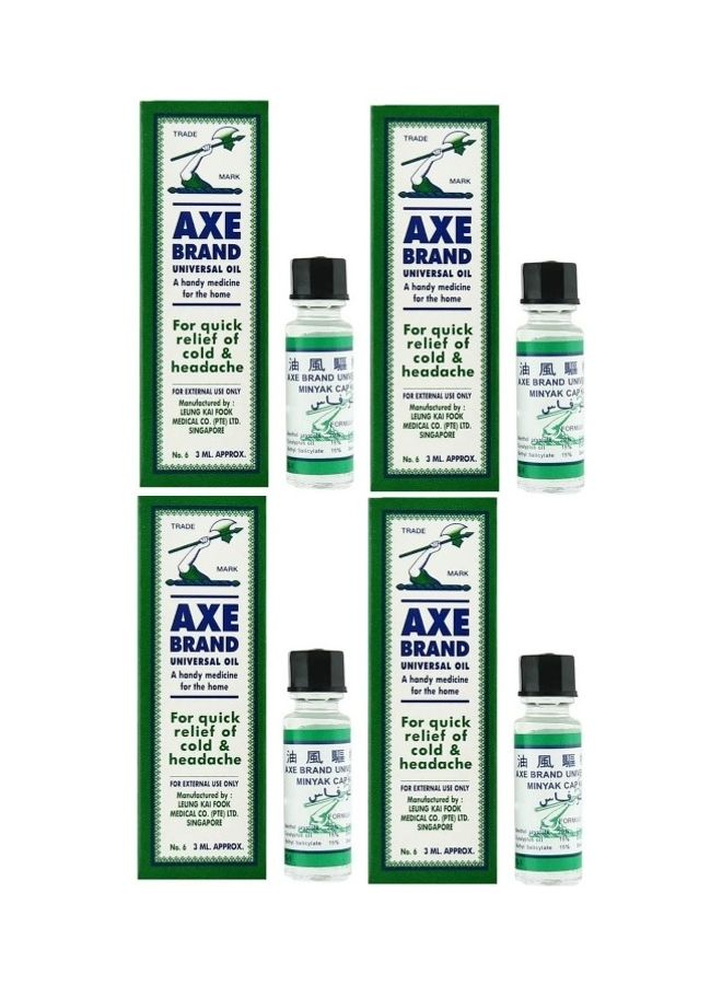 Axe 4-Piece Universal Oil for Quick Relief Of Cold and Headache 3ml  - Image 1