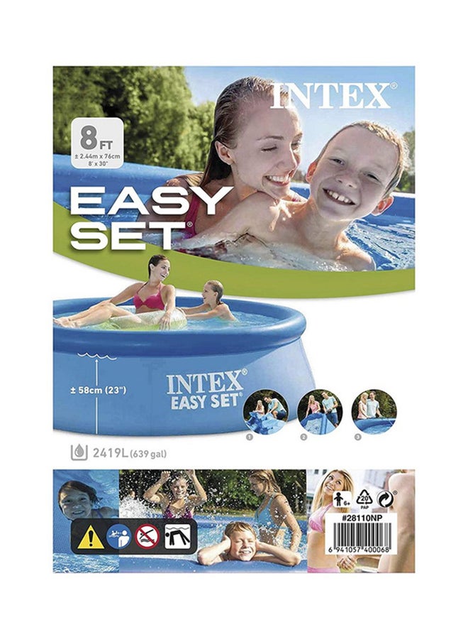 INTEX - Inflatable Portable Lightweight Unique Design Non-Toxic Easy Set Pool For Kids 244x76cm - Image 1