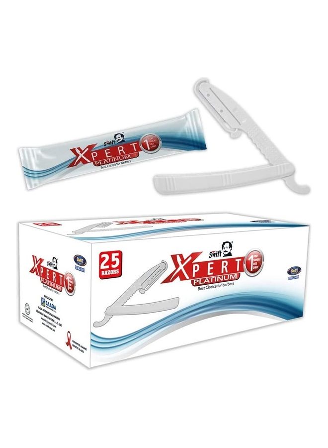 Swift 25-Piece Expert Salon Razors White  - Image 1