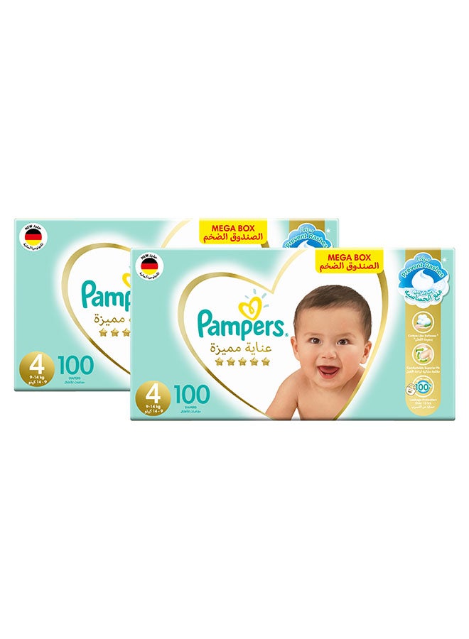 بامبرز حفاضات بريميوم كير مقاس 4، 2X Mega Box، 200 قطعة - Image 2