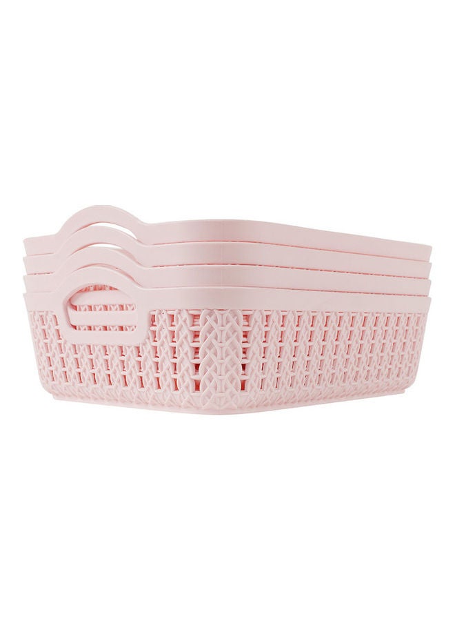 LAWAZIM 4-Pieces Storage Baskets Set Pink  - Image 1