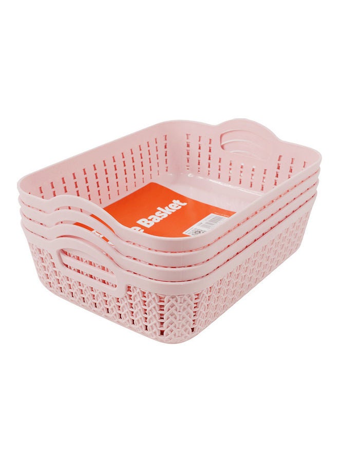 LAWAZIM 4-Pieces Storage Baskets Set Pink  - Image 2