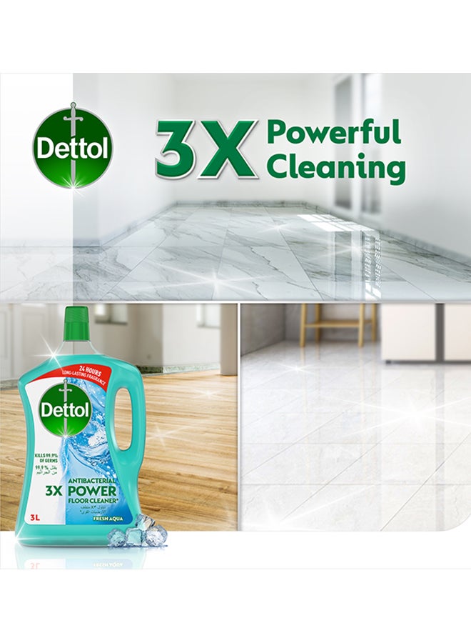 ديتول منظف الأرضيات أكوا باور المضاد للبكتيريا أزرق 3لترات - Image 3