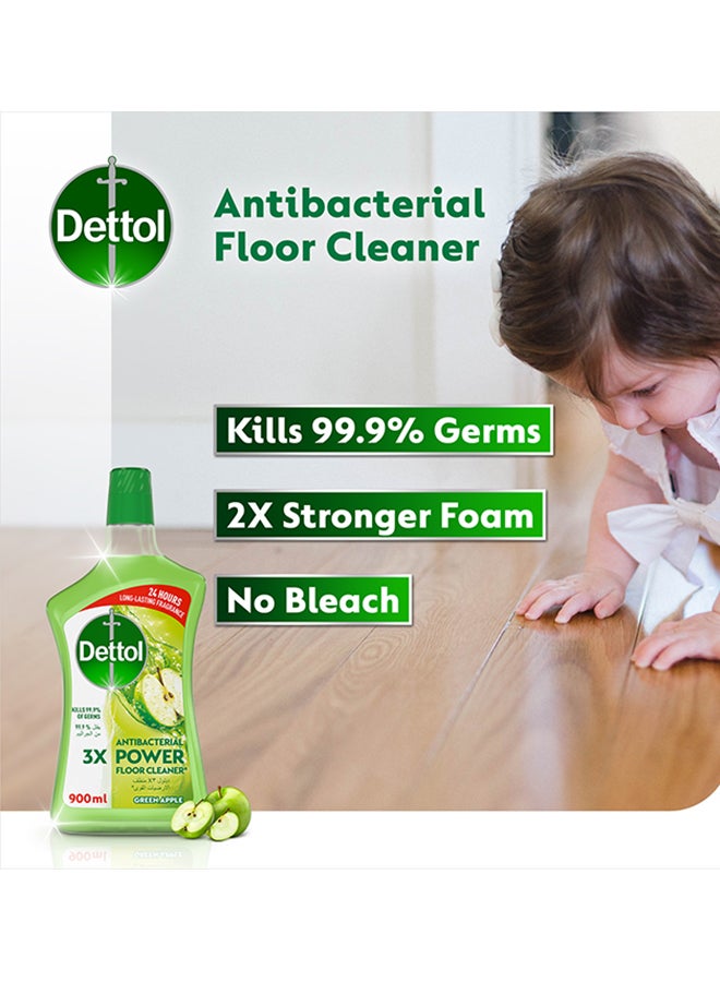 Dettol Green Apple Antibacterial Power Floor Cleaner Green 900ml - Image 2