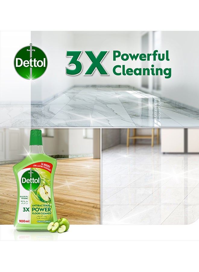 Dettol Green Apple Antibacterial Power Floor Cleaner Green 900ml - Image 3