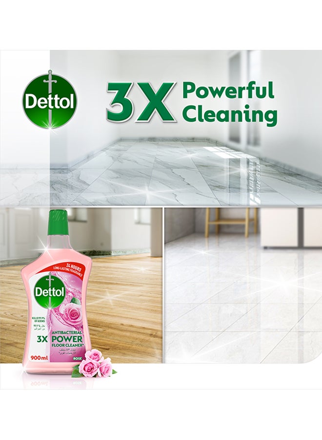 ديتول منظف أرضيات قوي مضاد للبكتيريا بخلاصة رائحة الورد وردي 900ملليلتر - Image 3