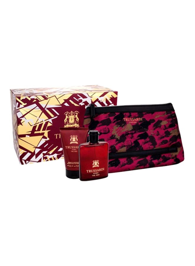 TRUSSARDI 2-Piece Uomo The Red Gift Set EDT 100 Milliliter, Shower Gel 100ml - Image 2