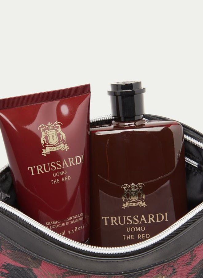 TRUSSARDI 2-Piece Uomo The Red Gift Set EDT 100 Milliliter, Shower Gel 100ml - Image 3
