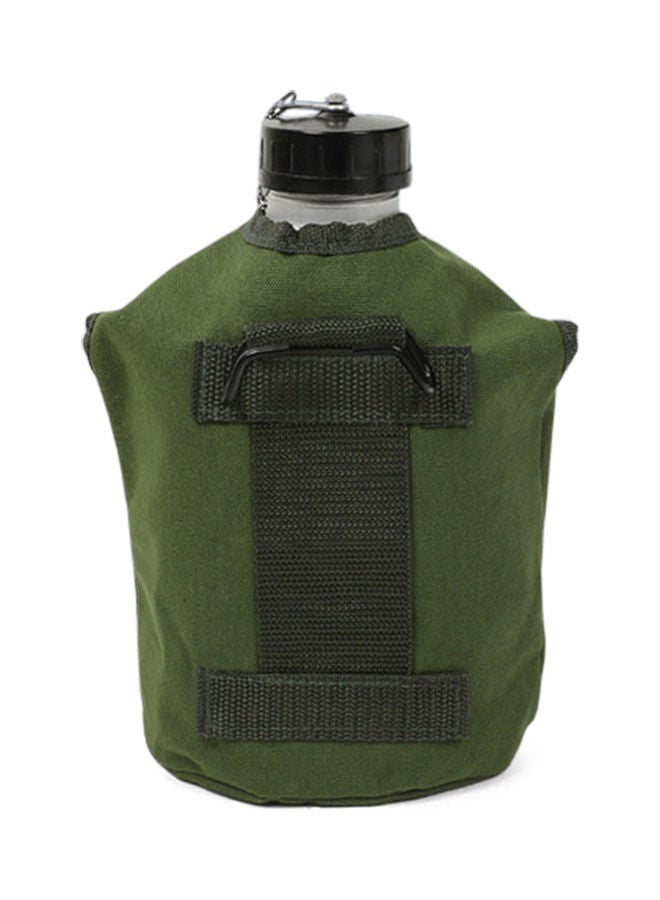 3-Piece Military Canteen Cup Set With Cover Bag Silver/Green 23x9.50x13.50cm - Image 5