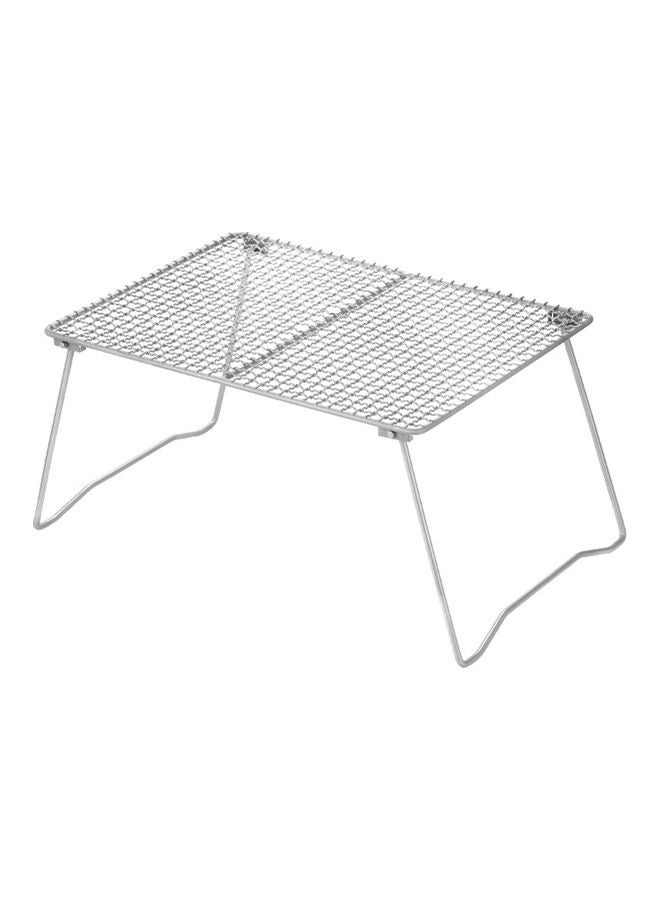 شواية تيتانيوم قابلة للطي للأماكن الخارجية فضي 330X245X180مم - Image 1