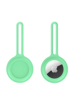 Silicone Sleeve Case Cover For Apple AirTag Cyan Green