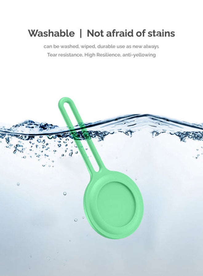 INEIX - Silicone Sleeve Case Cover For Apple AirTag Cyan Green - Image 1
