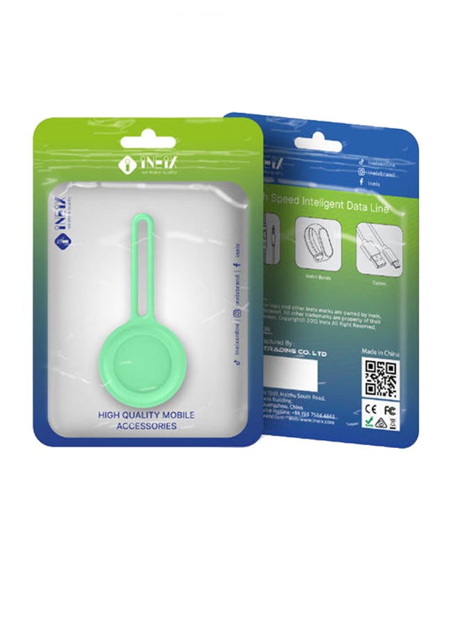 INEIX - Silicone Sleeve Case Cover For Apple AirTag Cyan Green - Image 1