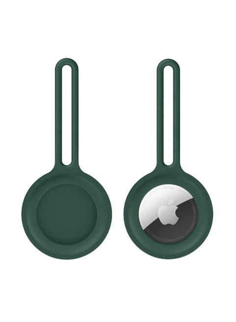 Silicone Sleeve Case Cover For Apple AirTag Military Green