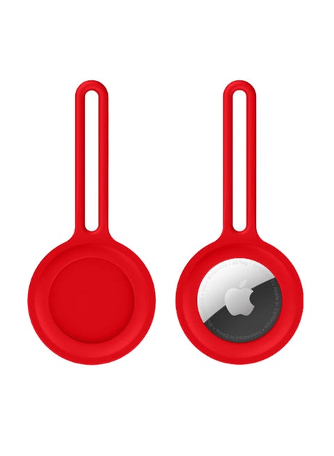 Silicone Sleeve Case Cover For Apple AirTag Red