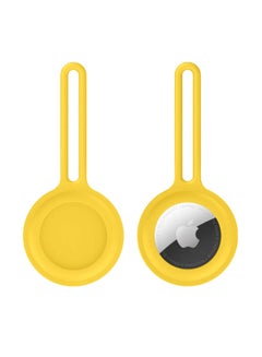 INEIX Silicone Sleeve Case Cover For Apple AirTag Yellow  - Image 1