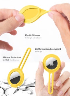 INEIX Silicone Sleeve Case Cover For Apple AirTag Yellow  - Image 2