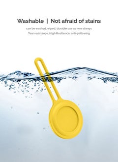 INEIX Silicone Sleeve Case Cover For Apple AirTag Yellow  - Image 4