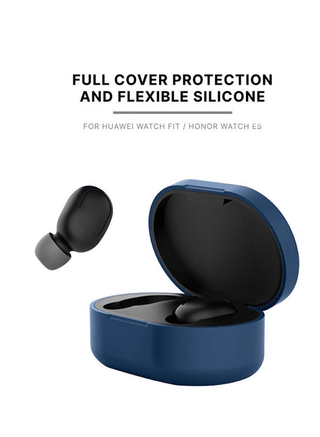 INEIX - Soft Silicone Case Cover For Xiaomi Mi AirDots Dark Blue - Image 1