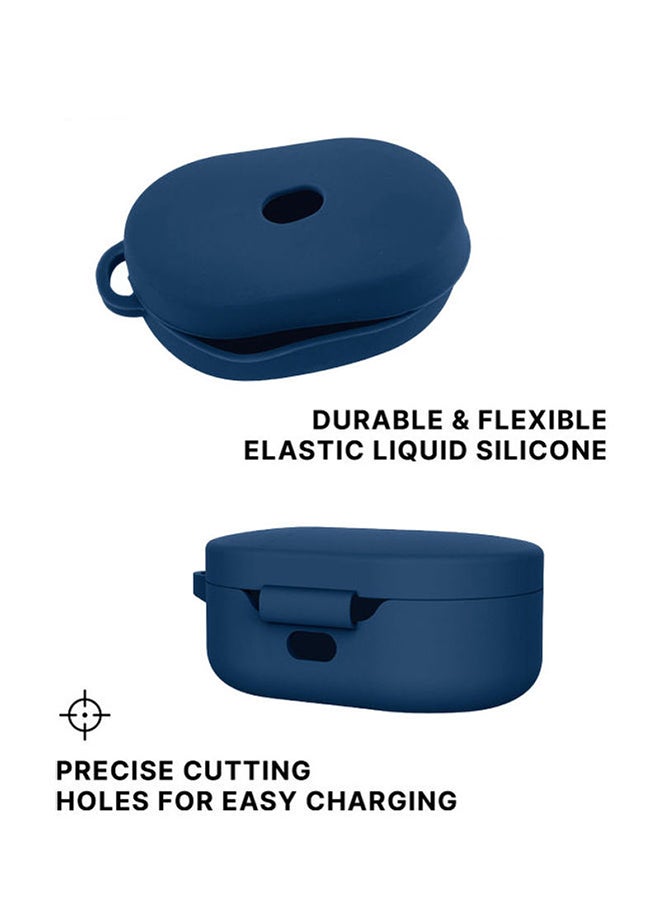 INEIX - Soft Silicone Case Cover For Xiaomi Mi AirDots Dark Blue - Image 1