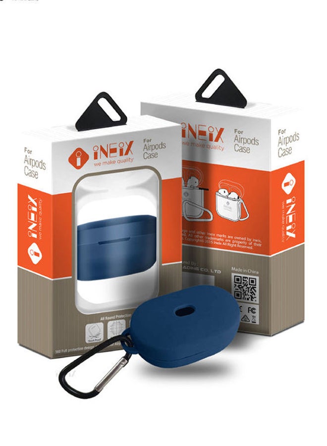 INEIX - Soft Silicone Case Cover For Xiaomi Mi AirDots Dark Blue - Image 1