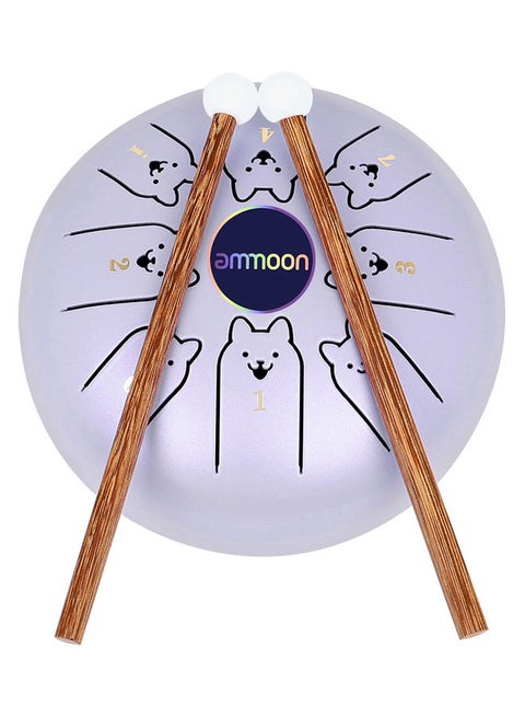 8-Notes C-Key Handpan Drum With Music Book And Pair Of Mallets