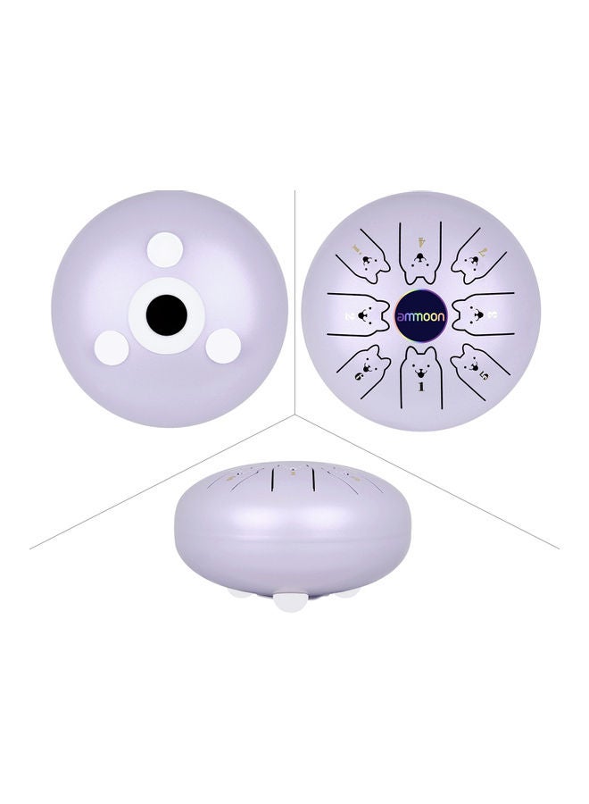 ammoon - 8-Notes C-Key Handpan Drum With Music Book And Pair Of Mallets - Image 1