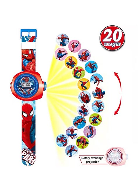Creative Spiderman Rotary Exchange Projector Electronic Toy Watch