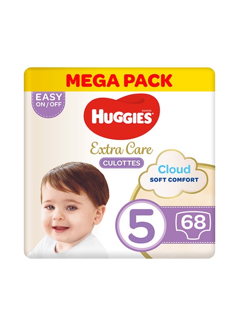 Extra Care Baby Pants Diapers, Size 5, 12 - 17 Kg, 68 Count - Mega Pack, Cloud Soft Comfort, Dry Touch Layer