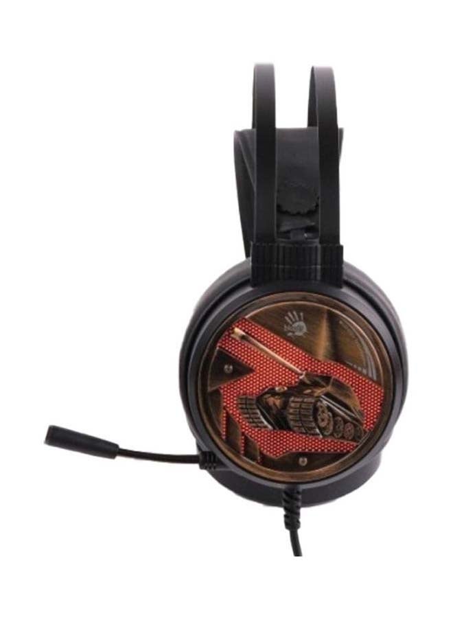 Bloody Over-Ear Wired Gaming Headset with Single Orange Lightning  - Image 2