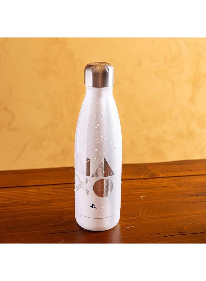 Paladone - PlayStation Water Bottle White/Silver/Grey 24.75x7cm - Image 1