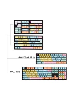Ducky Cotton Candy SA Keycaps 108 ABS Doubleshot Set for Keyboards or MX Compatible Standard Layout  - Image 3