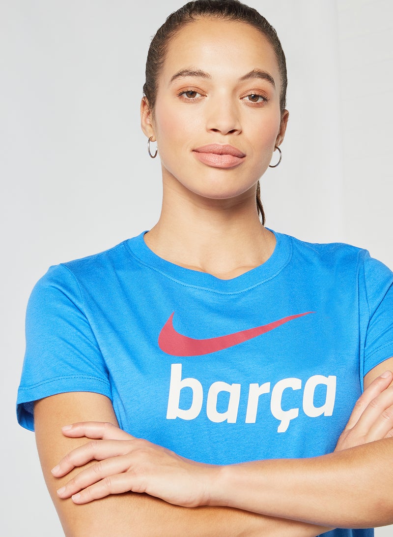 Nike - F.C Barcelona Swoosh Club T-Shirt Blue - Image 1